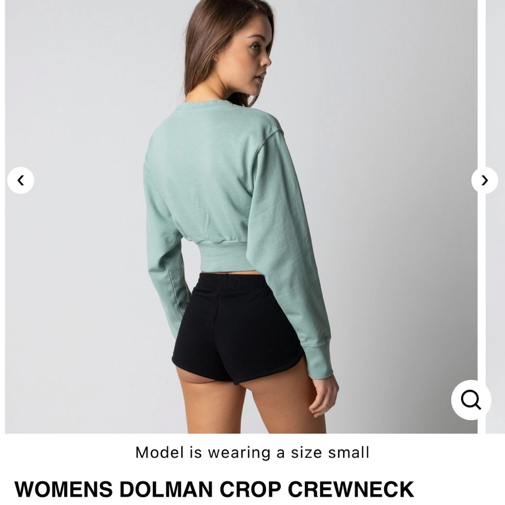 Women Dolman Crop Crewneck Size M
